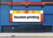 Sidewalk mural with Houston printing banner Catdi Houston printing store