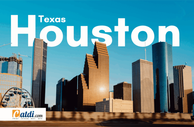 Catdi Houston printing industry - image of Houston City sky scrapers
